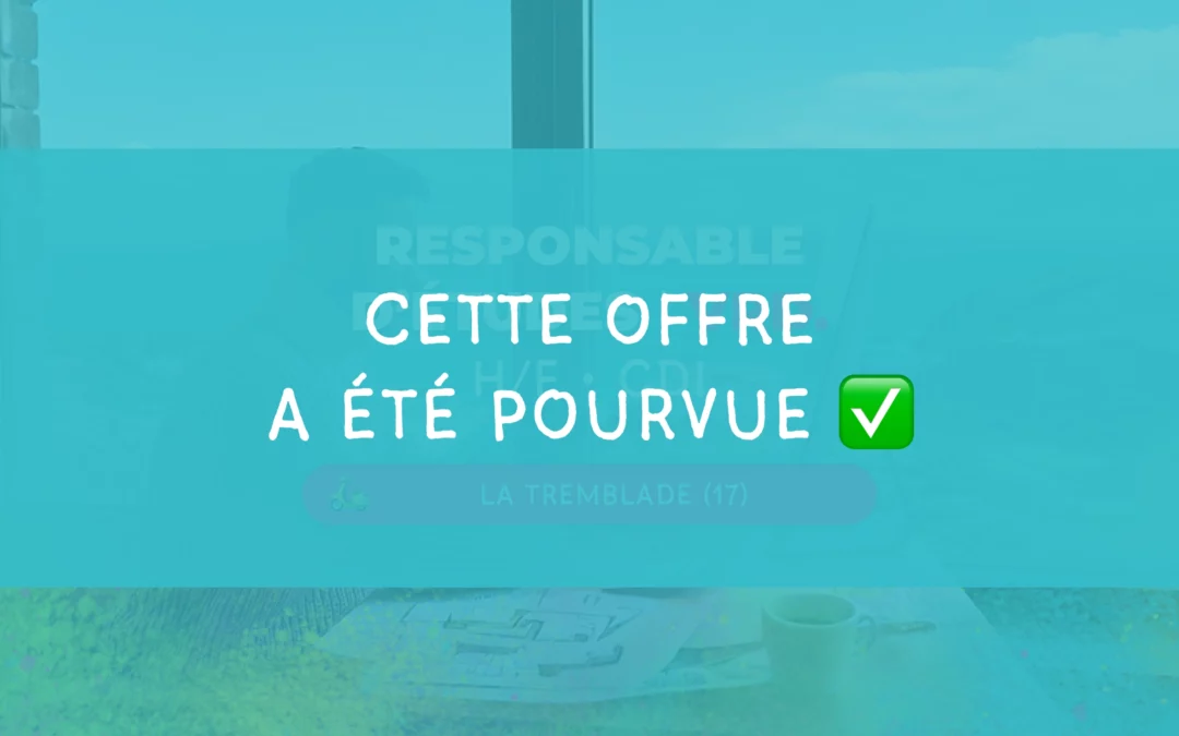 Responsable d’études VRD – H/F • La Tremblade (17)