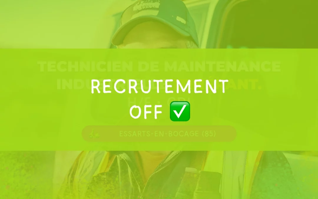 Technicien de maintenance industrielle itinérant – H/F • Essarts-en-Bocage (85)