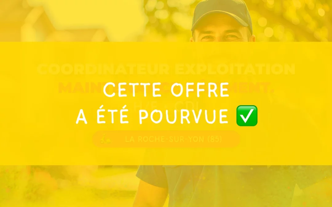 Coordinateur exploitation maintenance bâtiment – H/F • La Roche-sur-Yon (85)